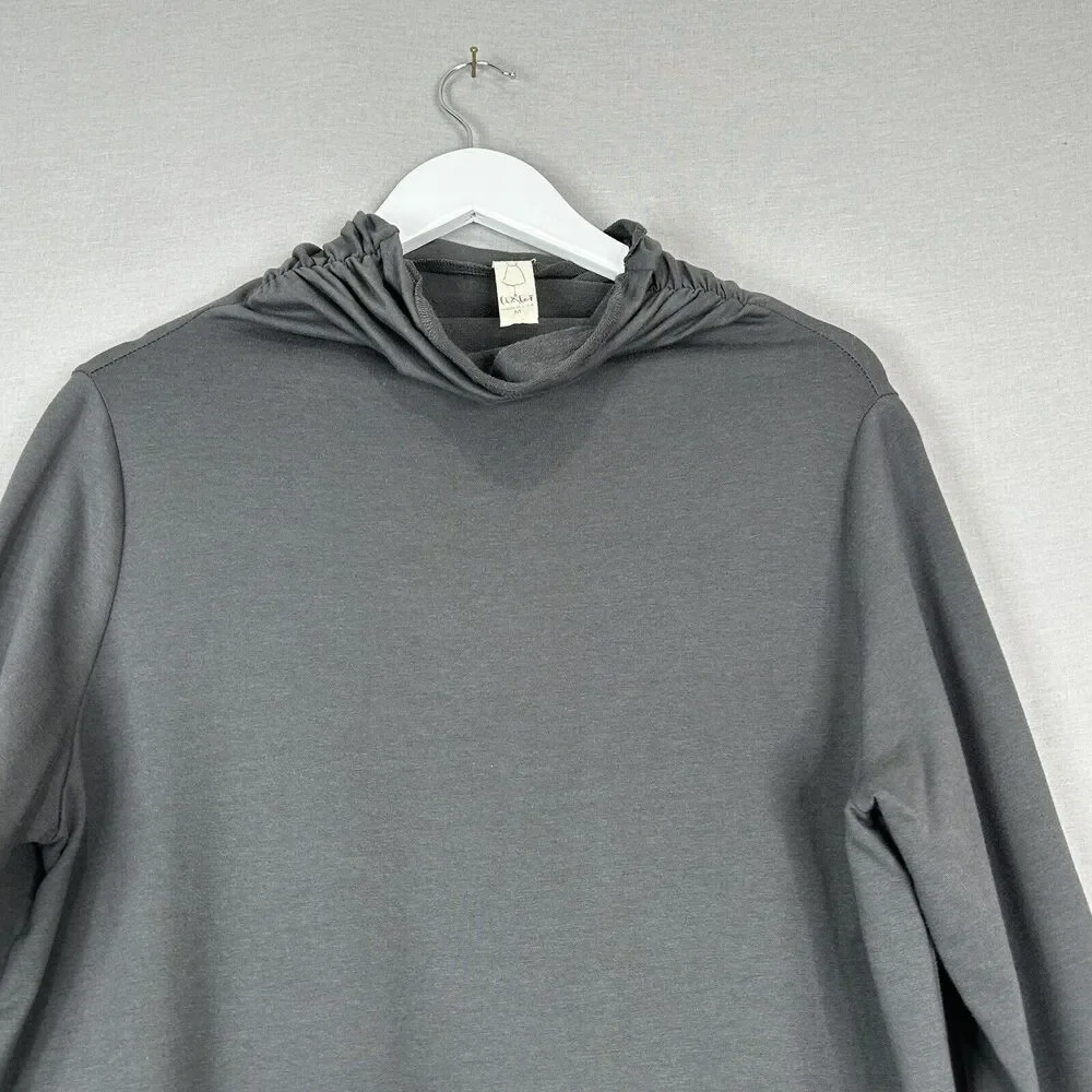 Chalet Dress Womens Medium Gray Cowl Neck‎ Loose Fit Colorblock Lagenlook Travel